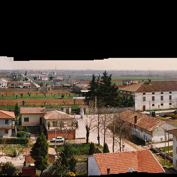 Panoramica campanile dal campanile di Barcon, anni '80