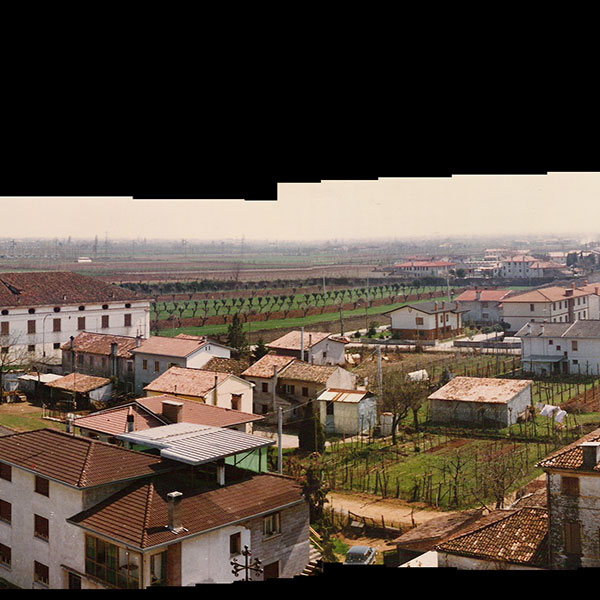Panoramica campanile dal campanile di Barcon, anni '80