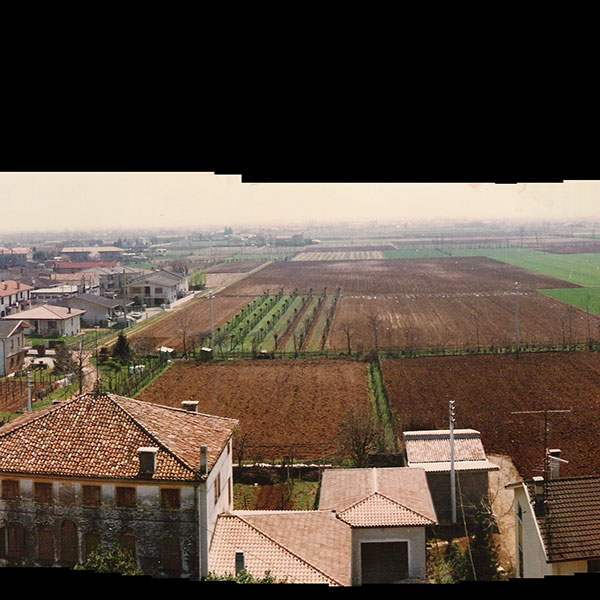 Panoramica campanile dal campanile di Barcon, anni '80
