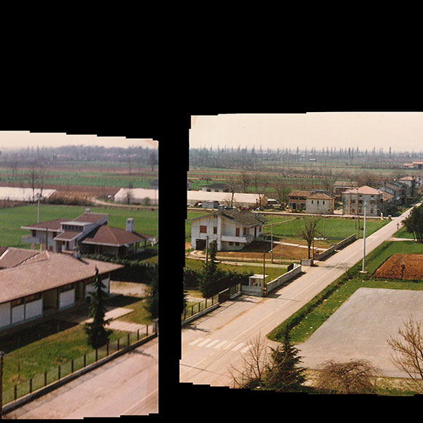 Panoramica campanile dal campanile di Barcon, anni '80