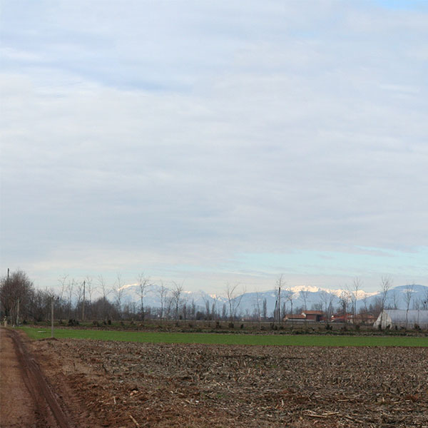 Panoramica del centro di Barcon ripreso dai campi a sud