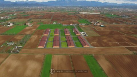 Foto Maurizio Soligo - 2 aprile 2010: foto aerea degli allevamenti Colomberotto