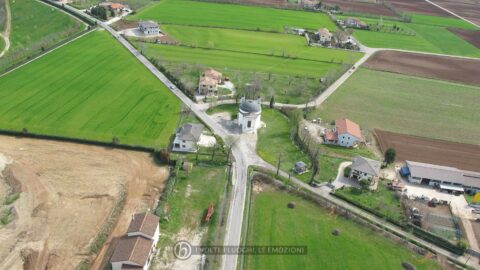 Foto Maurizio Soligo - 2 aprile 2010: foto aerea del Santuario della Beata Vergine di Caravaggio