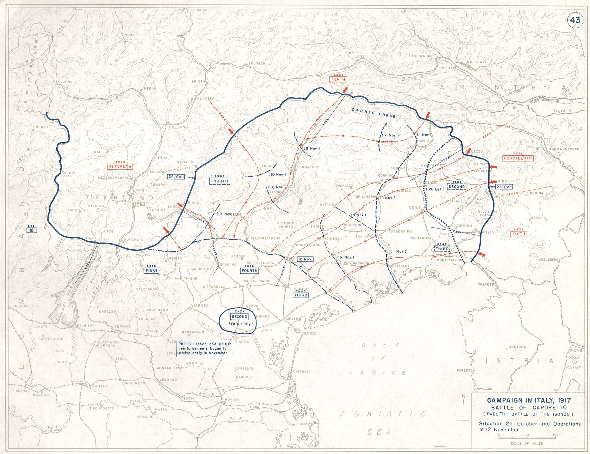 Campagna in Italia, 1917. Battaglia di Caporetto