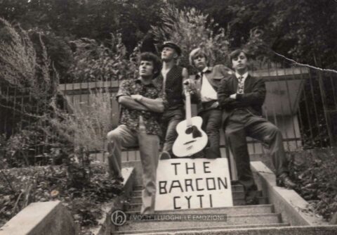 Foto Sergio Pasqualotto - The Barcon Cyti: Adolfo, Achille, Luigino e Sergio 30-8-1967