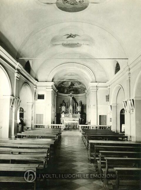 Archivio parrocchiale - La chiesa di Barcon negli anni ’50.
