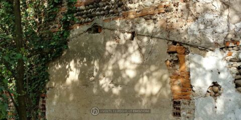 2023: edifici annessi, particolare del muro