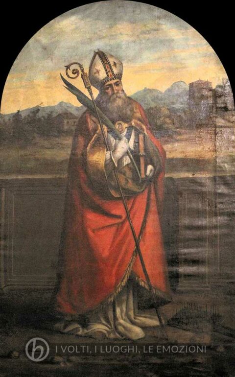Chiesa parrocchiale - Tela raffigurante San Biagio, Vittorio Tessari 1887