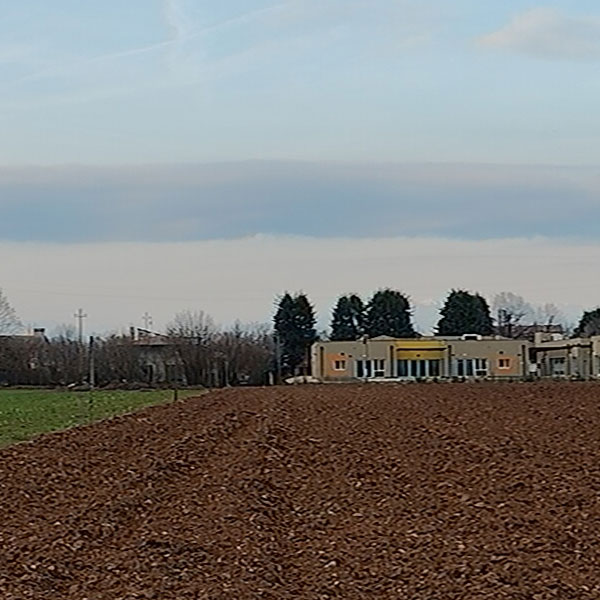 Panoramica del centro di Barcon ripreso dai campi a sud