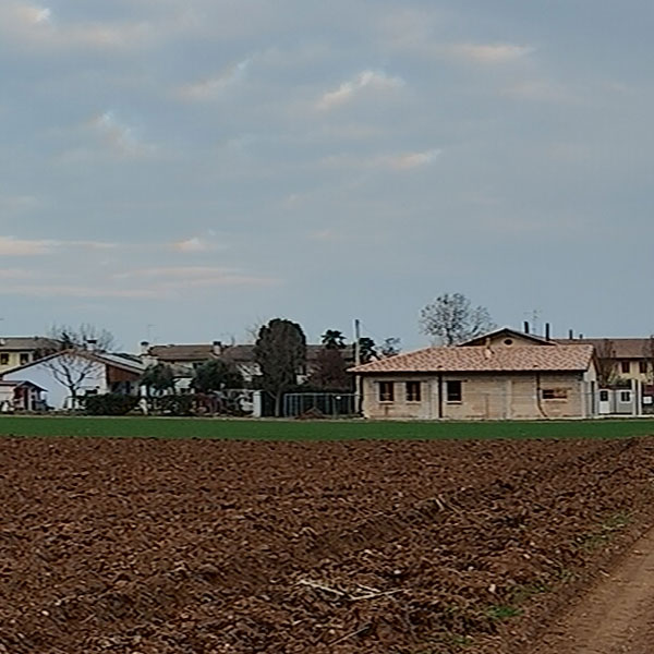 Panoramica del centro di Barcon ripreso dai campi a sud