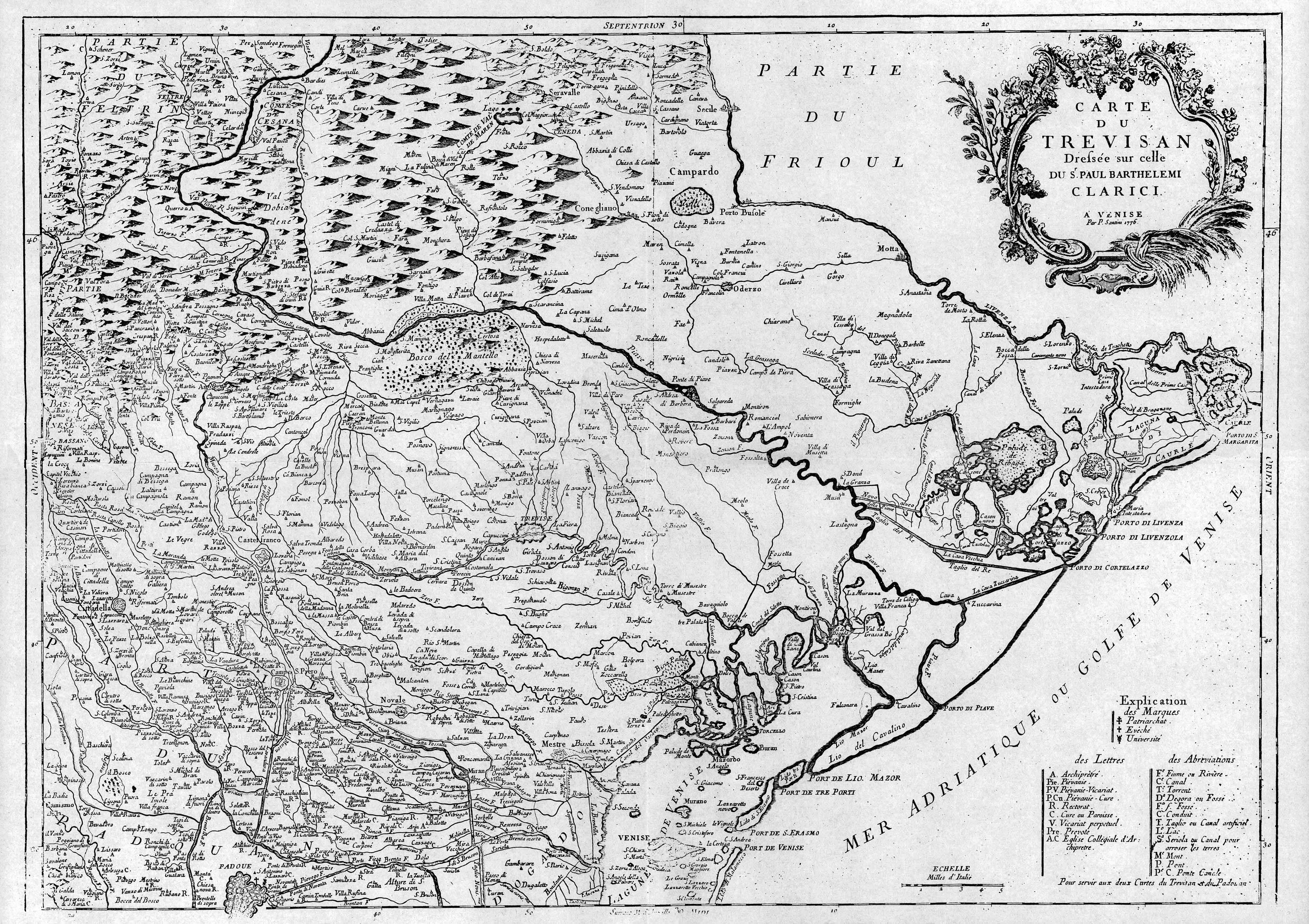 Carte du Trevisan, 1776