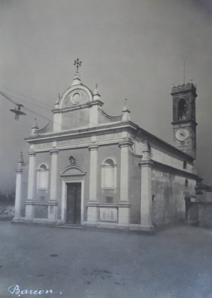 Curia vescovile di Treviso - La chiesa di Barcon nel 1929.