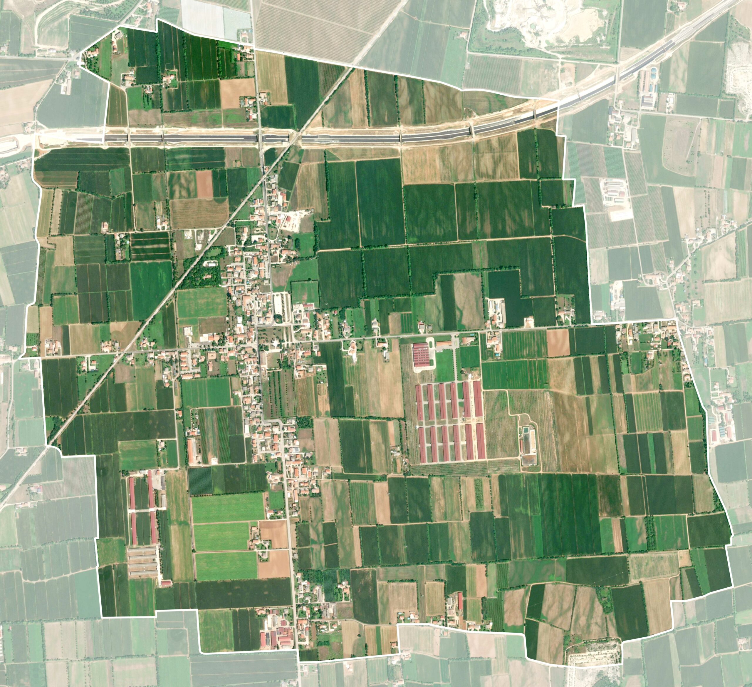 Foto satellitare del territorio, 2021.